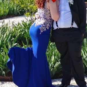 royal blue prom dress